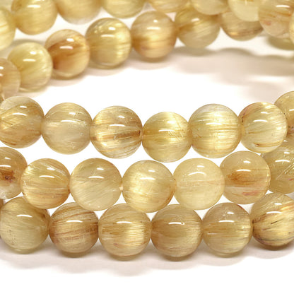 ゴールドルチルクォーツ 3連ブレスレット 6mm #RK144