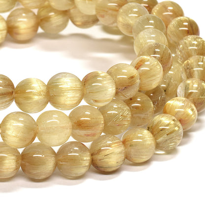 ゴールドルチルクォーツ 3連ブレスレット 6mm #RK144