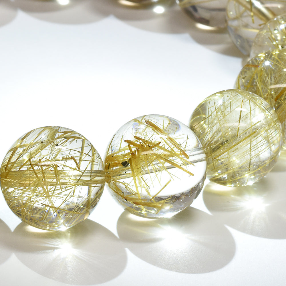 ゴールドルチルクォーツ ブレスレット 13-13.5mm #RK145