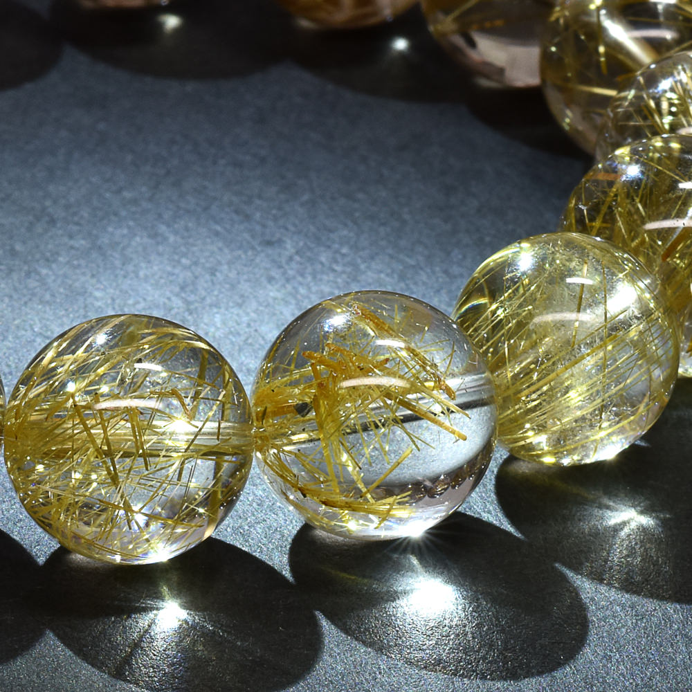 ゴールドルチルクォーツ ブレスレット 13-13.5mm #RK145