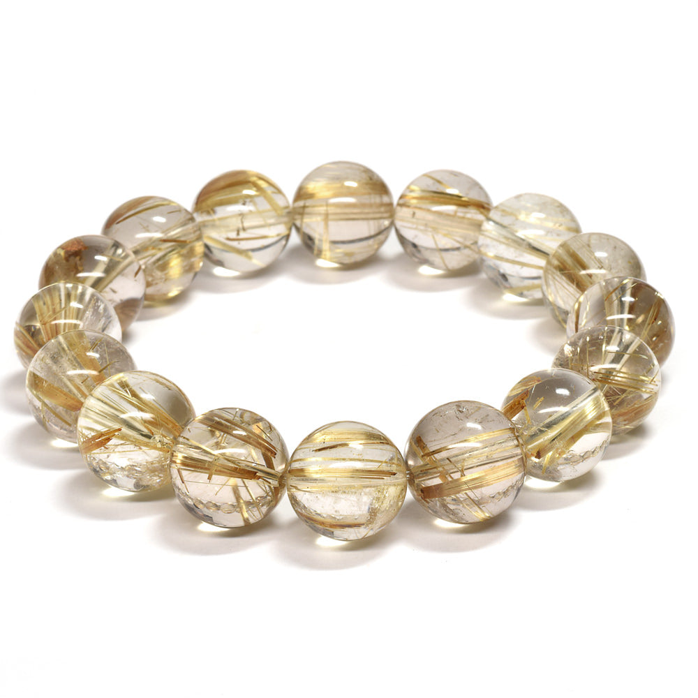 ゴールドルチルクォーツ ブレスレット 13-13.5mm #RK146