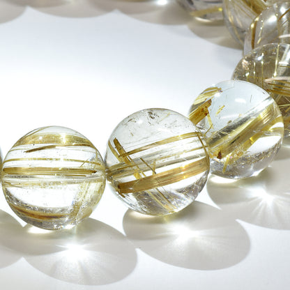 ゴールドルチルクォーツ ブレスレット 13-13.5mm #RK146