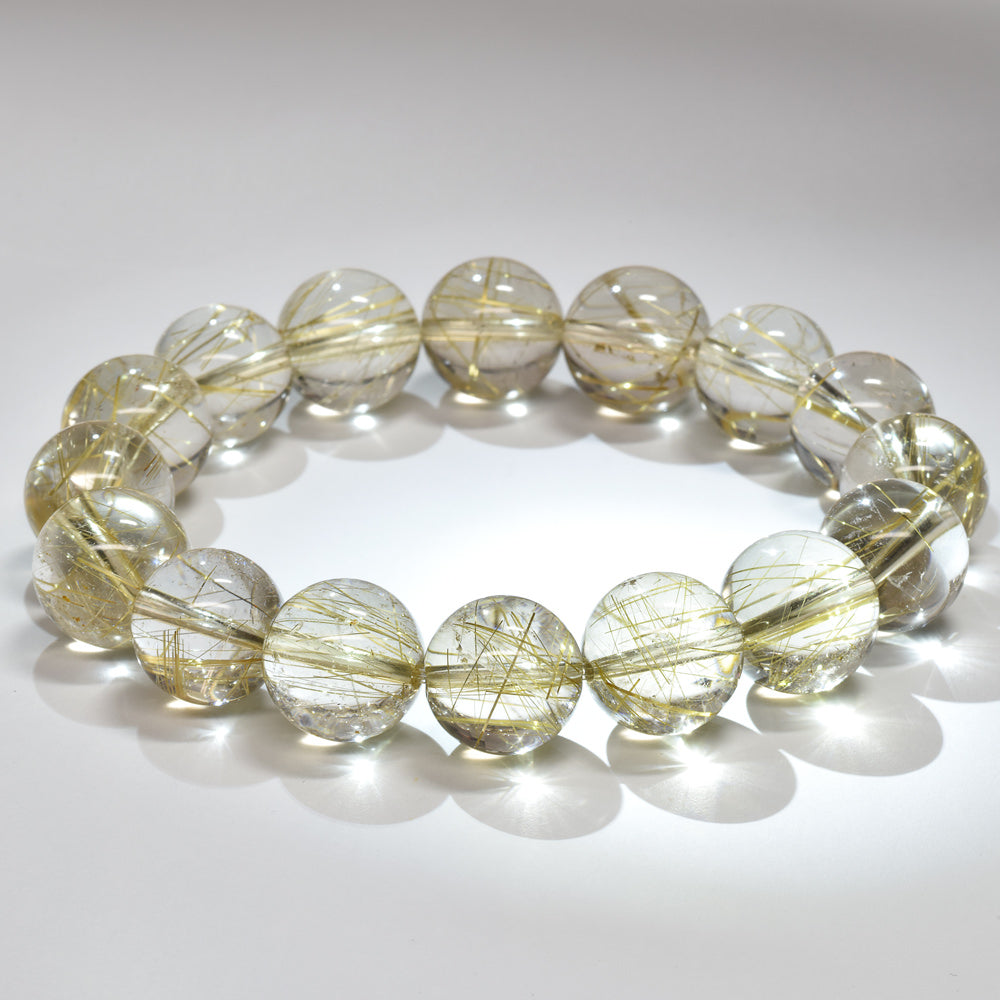 ゴールドルチルクォーツ ブレスレット 13-13.5mm #RK147