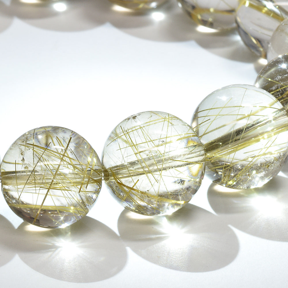 ゴールドルチルクォーツ ブレスレット 13-13.5mm #RK147