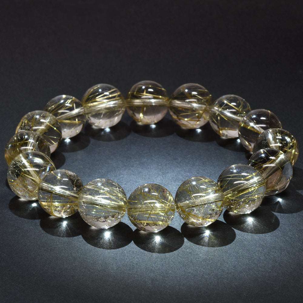 ゴールドルチルクォーツ ブレスレット 13-13.5mm #RK147