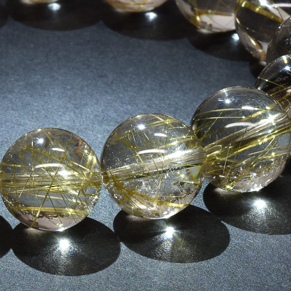 ゴールドルチルクォーツ ブレスレット 13-13.5mm #RK147