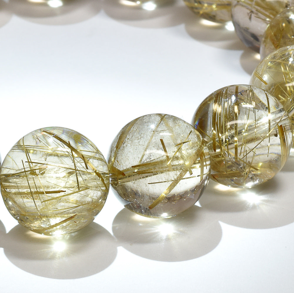 ゴールドルチルクォーツ ブレスレット 13-13.5mm #RK148 – premium