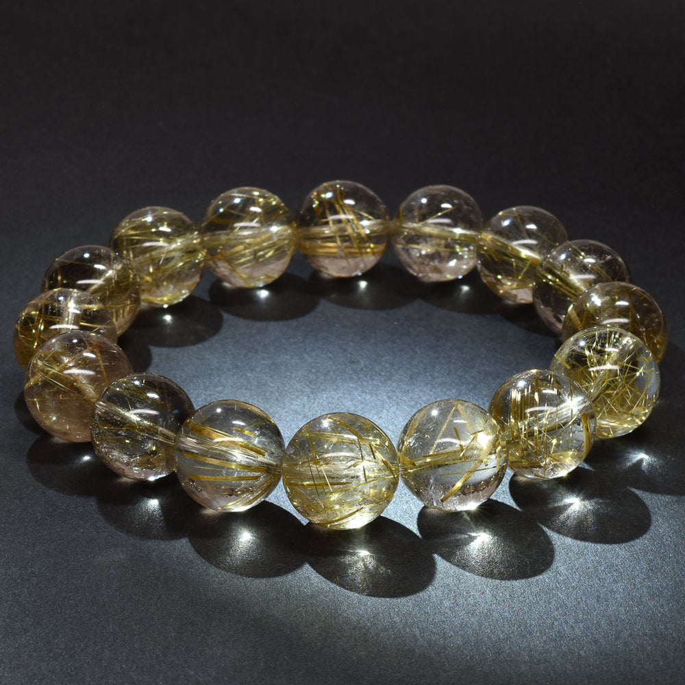 ゴールドルチルクォーツ ブレスレット 13-13.5mm #RK148