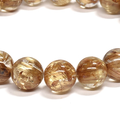 [高品質]タイチンルチルクォーツ ブレスレット 10-11mm #RK149