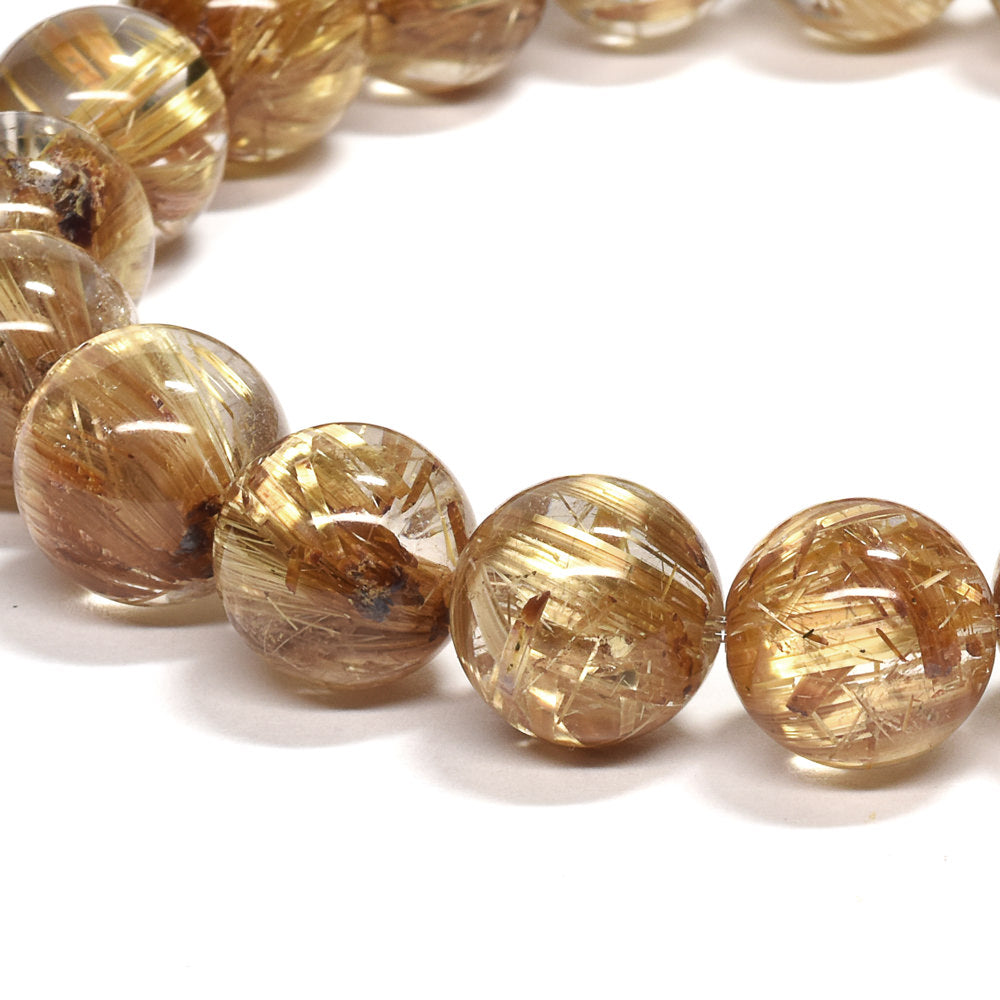 高品質]タイチンルチルクォーツ ブレスレット 10-11mm #RK149