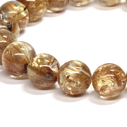 [高品質]タイチンルチルクォーツ ブレスレット 10-11mm #RK149