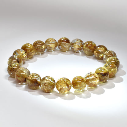 [高品質]タイチンルチルクォーツ ブレスレット 10-11mm #RK149