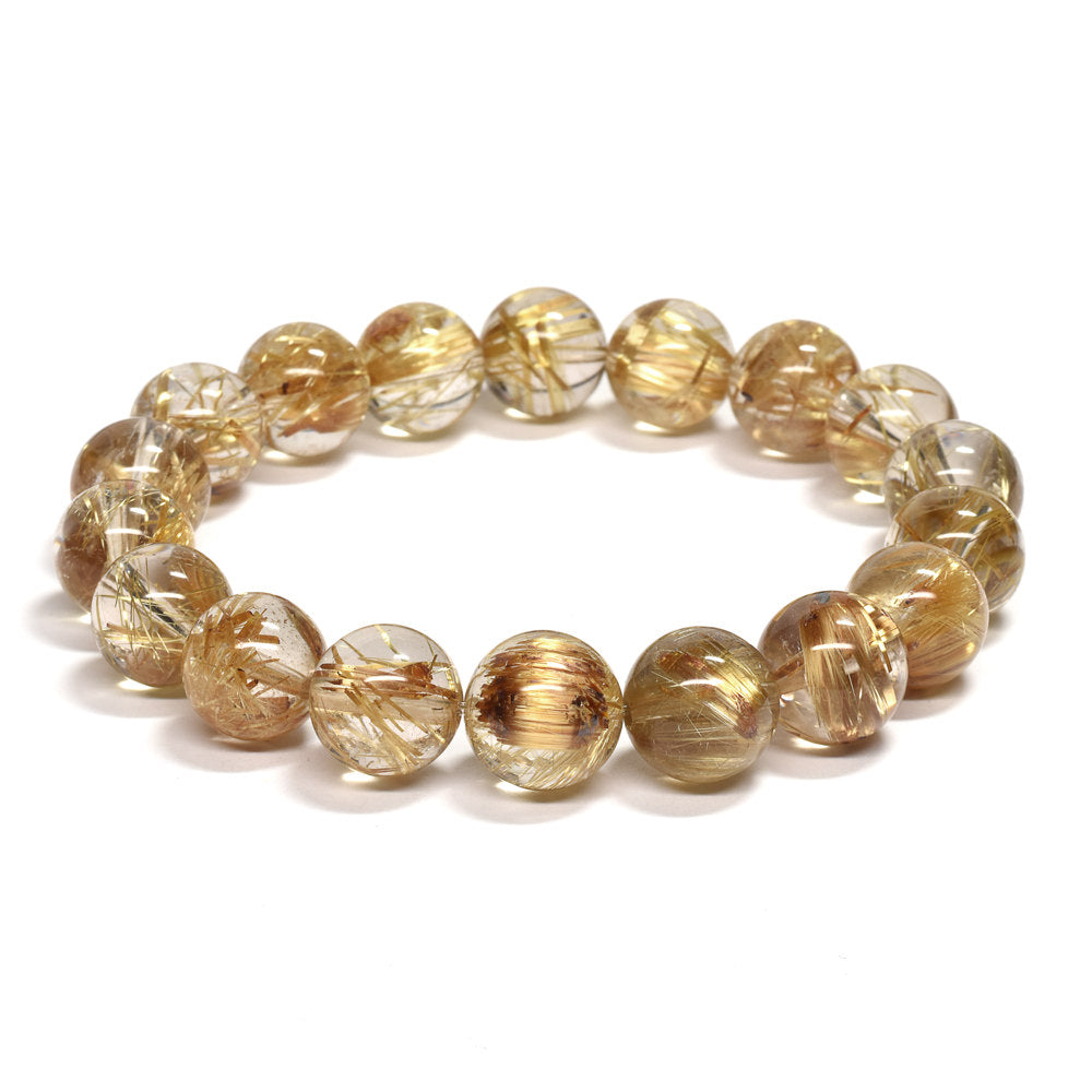 [高品質]タイチンルチルクォーツ ブレスレット 11-11.5mm #RK150