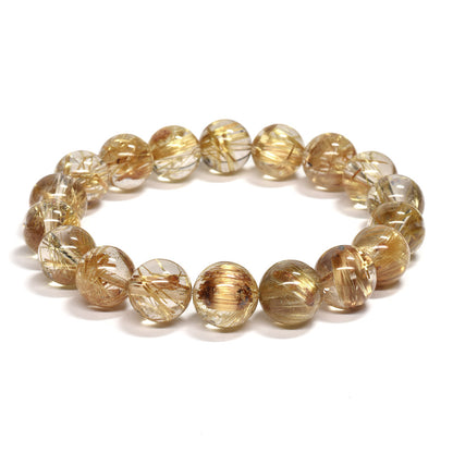 [高品質]タイチンルチルクォーツ ブレスレット 11-11.5mm #RK150