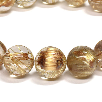 [高品質]タイチンルチルクォーツ ブレスレット 11-11.5mm #RK150