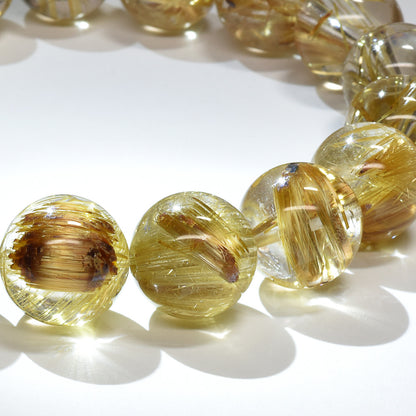 [高品質]タイチンルチルクォーツ ブレスレット 11-11.5mm #RK150