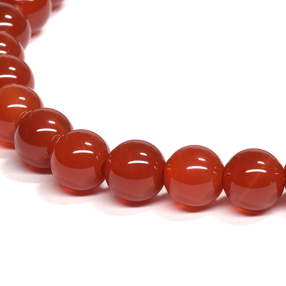 【山梨一級研磨士作】赤メノウ ブレスレット 6.5mm #RL002