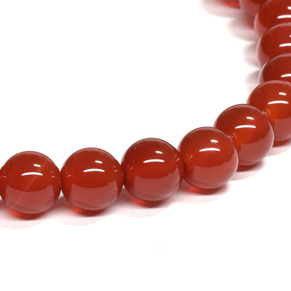 【山梨一級研磨士作】赤メノウ ブレスレット 6.5mm #RL002
