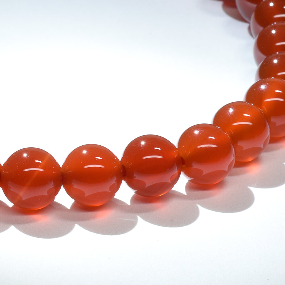 【山梨一級研磨士作】赤メノウ ブレスレット 6.5mm #RL002