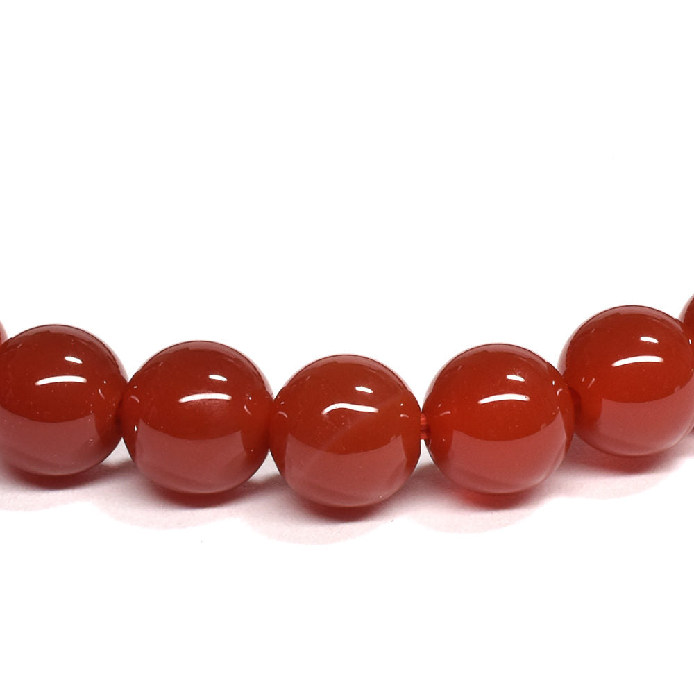 【山梨一級研磨士作】 赤メノウ ブレスレット 6.5mm #RL003