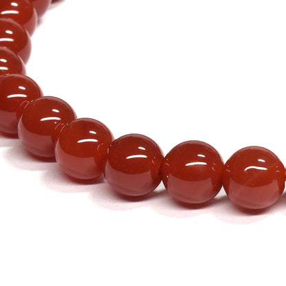 【山梨一級研磨士作】 赤メノウ ブレスレット 6.5mm #RL003