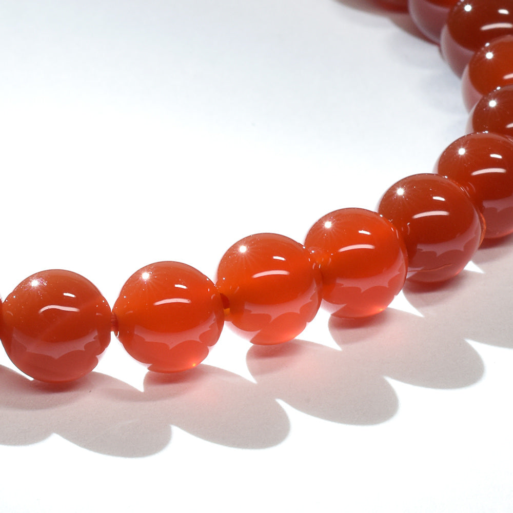 【山梨一級研磨士作】 赤メノウ ブレスレット 6.5mm #RL003