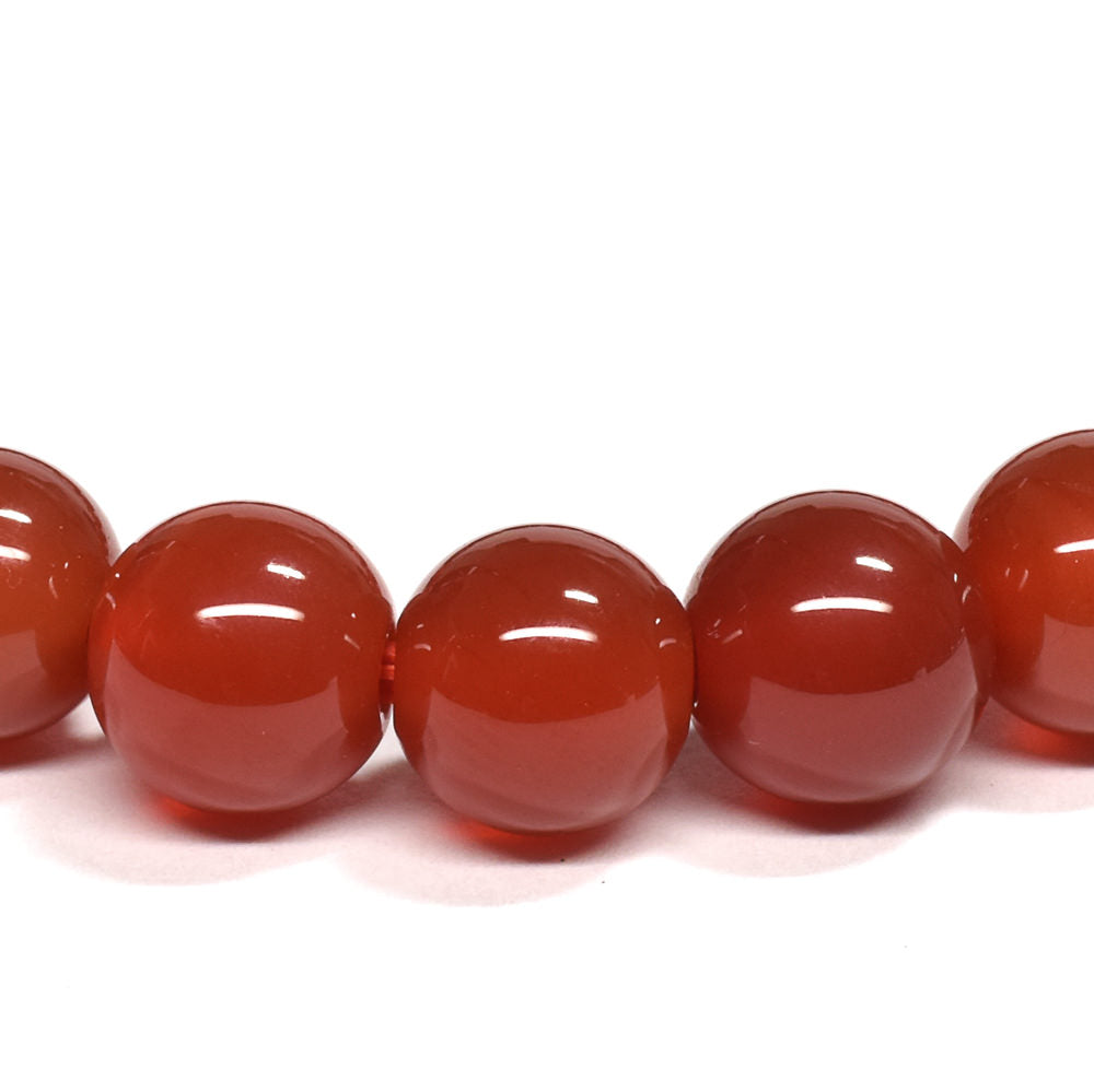 【山梨一級研磨士作】赤メノウ ブレスレット 8-8.5mm #RL004