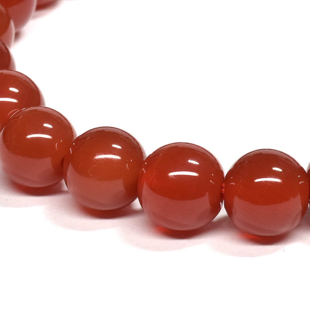【山梨一級研磨士作】赤メノウ ブレスレット 8-8.5mm #RL004