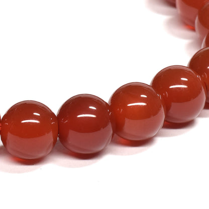 【山梨一級研磨士作】赤メノウ ブレスレット 8-8.5mm #RL004