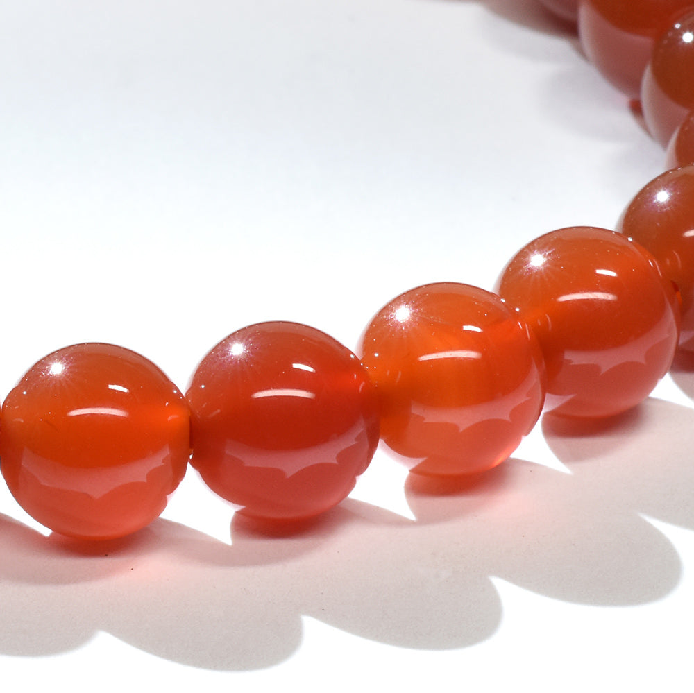 【山梨一級研磨士作】赤メノウ ブレスレット 8-8.5mm #RL004