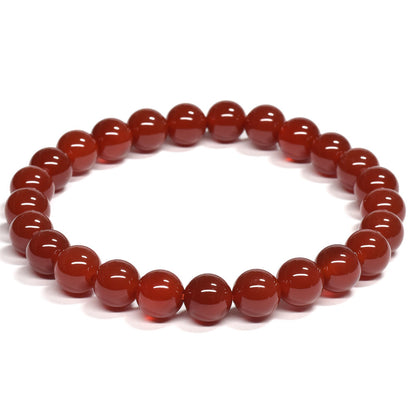 【山梨一級研磨士作】赤メノウ ブレスレット 8mm #RL005