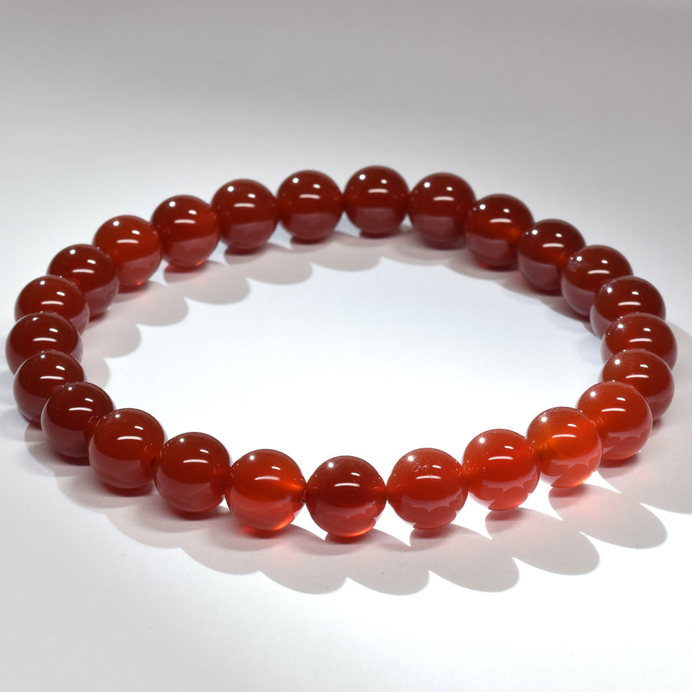 【山梨一級研磨士作】赤メノウ ブレスレット 8mm #RL005