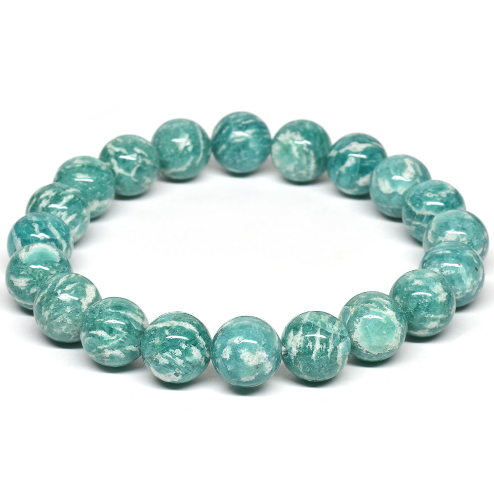 【山梨一級研磨士作】アマゾナイト ブレスレット 10mm #RL007