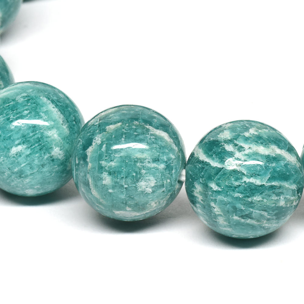 【山梨一級研磨士作】アマゾナイト ブレスレット 12mm #RL008