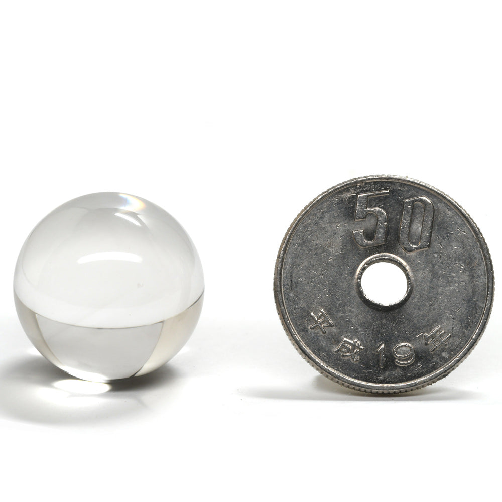 【山梨一級研磨士作】天然水晶 丸玉 18.1mm #RL009