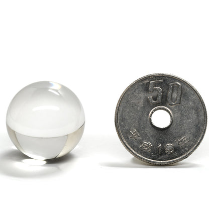 【山梨一級研磨士作】天然水晶 丸玉 17.9mm #RL010