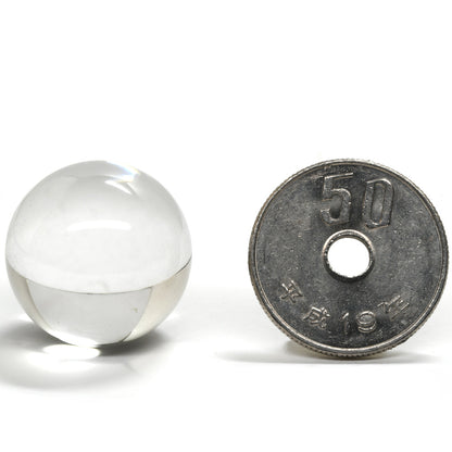 【山梨一級研磨士作】天然水晶 丸玉 19.5mm #RL011