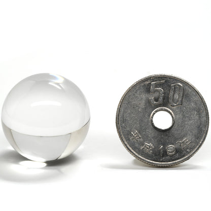 【山梨一級研磨士作】天然水晶 丸玉 19.9mm #RL012