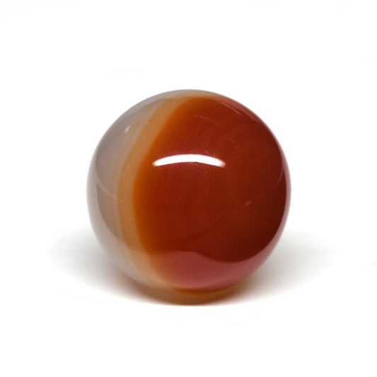 【山梨一級研磨士作】赤メノウ 丸玉 18.3mm #RL013