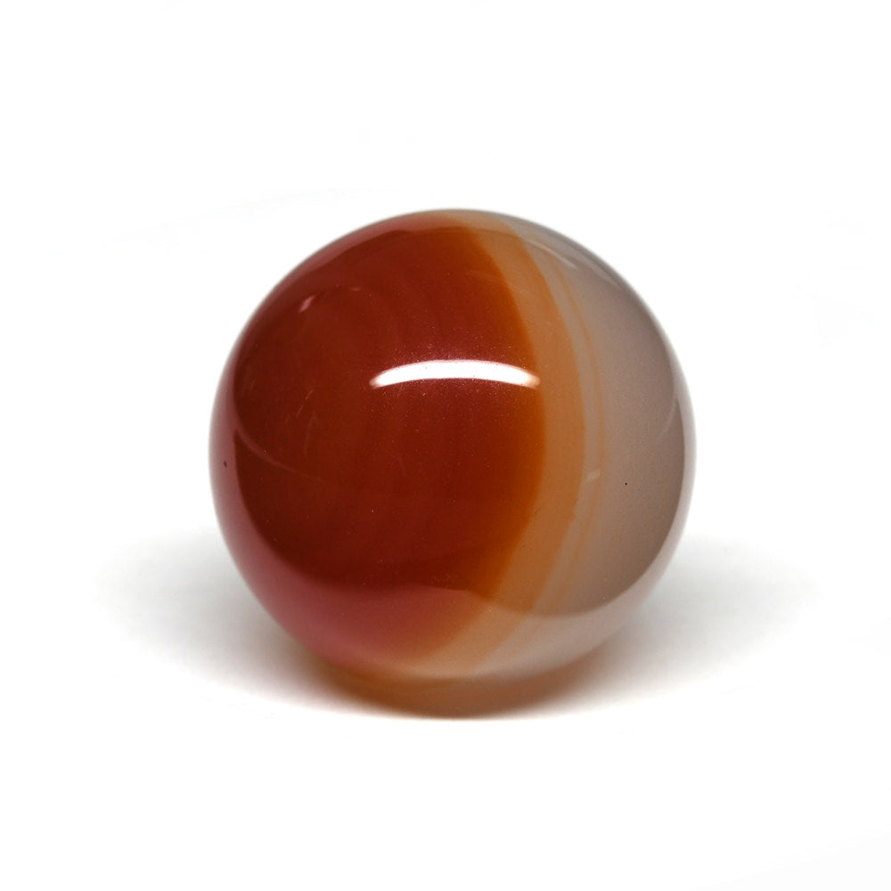 【山梨一級研磨士作】赤メノウ 丸玉 18.3mm #RL013