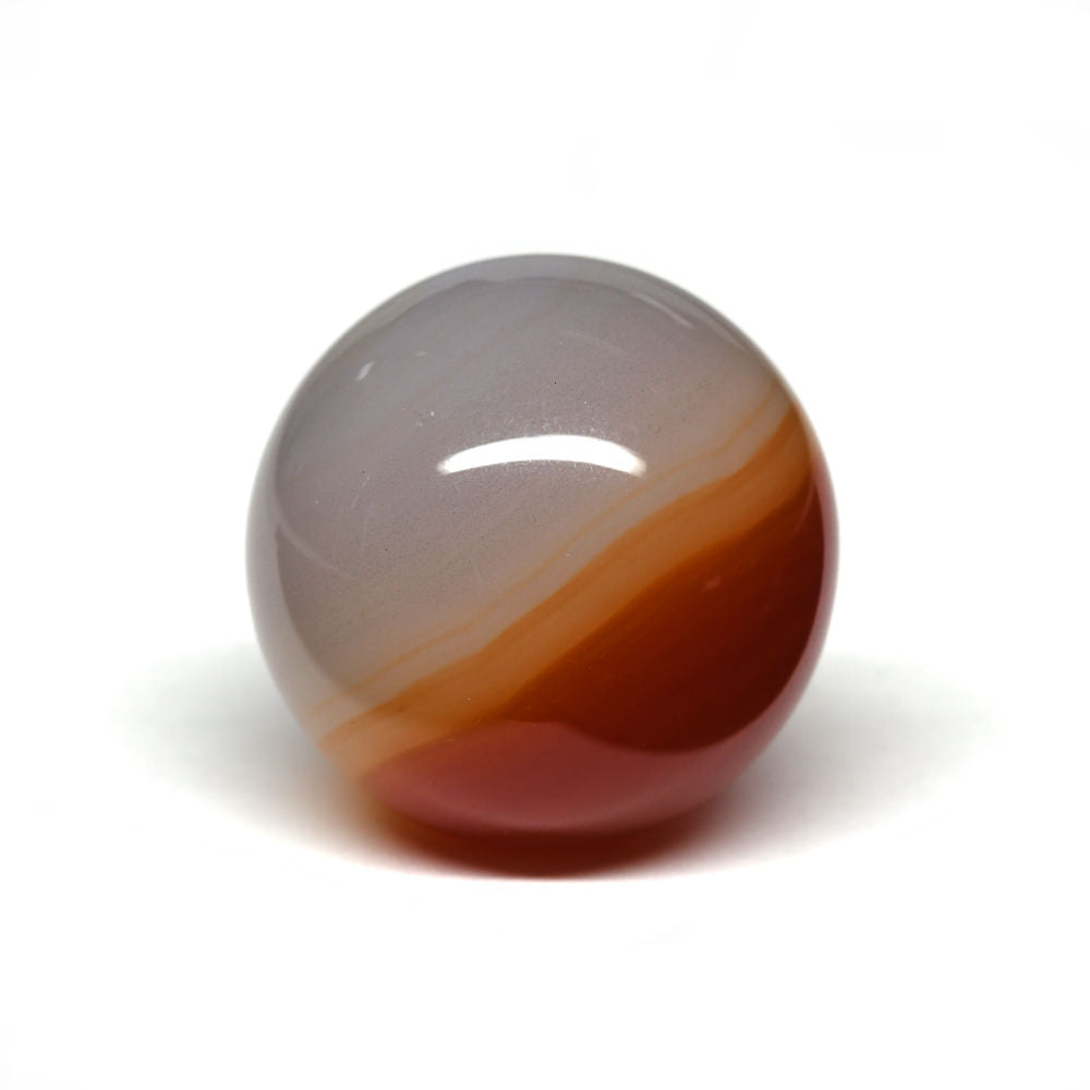 【山梨一級研磨士作】赤メノウ 丸玉 18.3mm #RL013