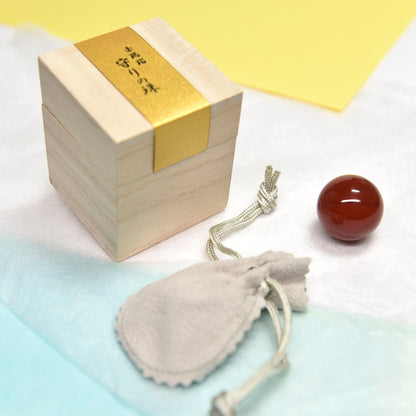 【山梨一級研磨士作】赤メノウ 丸玉 24.7mm #RL014