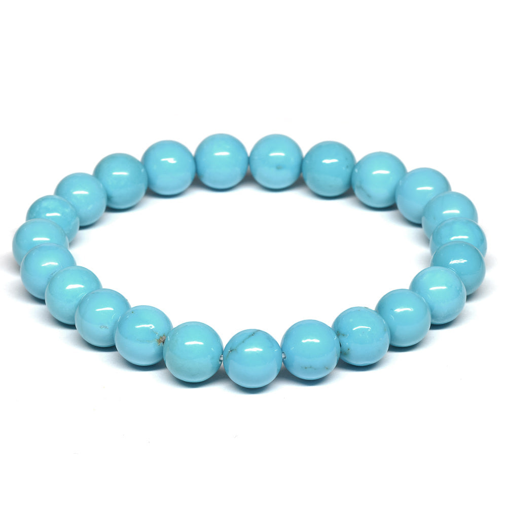 [高品質･鑑別付]スリーピングビューティ産ターコイズ ブレスレット 8.5-9mm #RL037