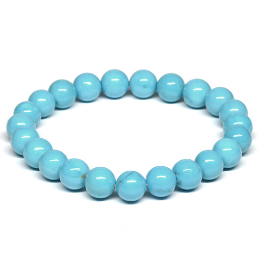 [高品質･鑑別付]スリーピングビューティ産ターコイズ ブレスレット 8.5-9mm #RL037