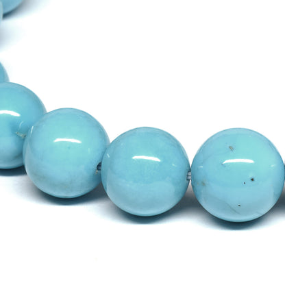 [高品質･鑑別付]スリーピングビューティ産ターコイズ ブレスレット 10mm #RL038