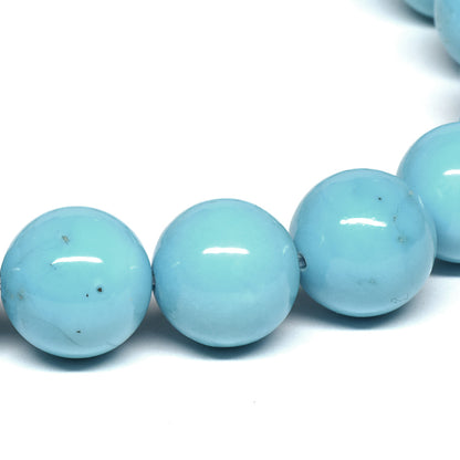 [高品質･鑑別付]スリーピングビューティ産ターコイズ ブレスレット 10mm #RL038