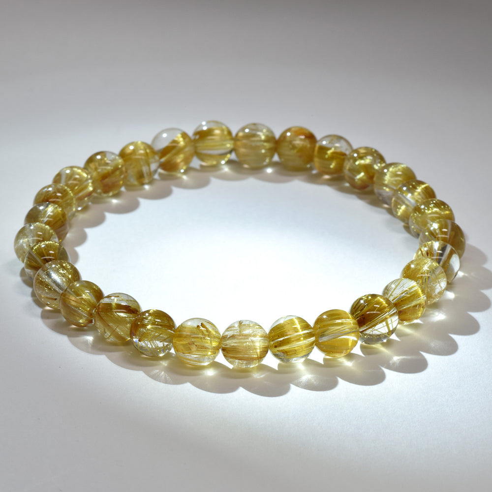 [高品質] タイチンルチルクォーツ ブレスレット 6mm #RL039