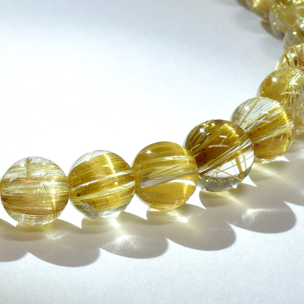 [高品質] タイチンルチルクォーツ ブレスレット 6mm #RL039
