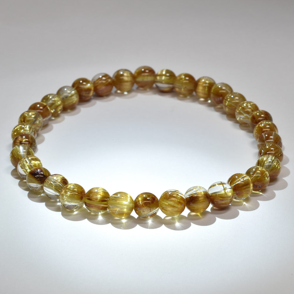 [高品質] タイチンルチルクォーツ ブレスレット 5.5mm #RL040