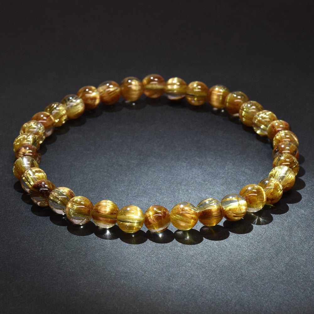 [高品質] タイチンルチルクォーツ ブレスレット 5.5mm #RL040